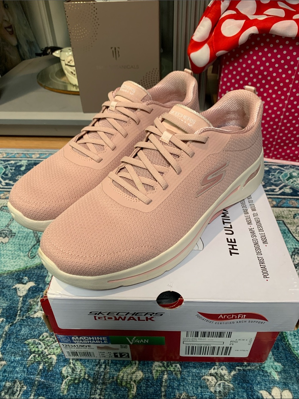 Skechers go walk vegan podiatrist arch support elinda 12 pink